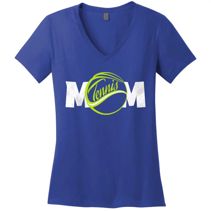 Mother Tennis Mom Funny Tennis Gift Women's V-Neck T-Shirt