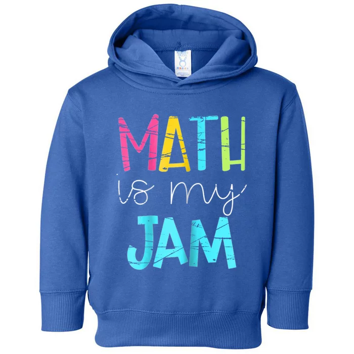 Math Teacher Math Is My Jam Gift Toddler Hoodie