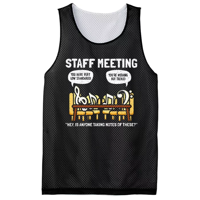 Music Theory Musician Music Teacher Funny Musical Notes Mesh Reversible Basketball Jersey Tank