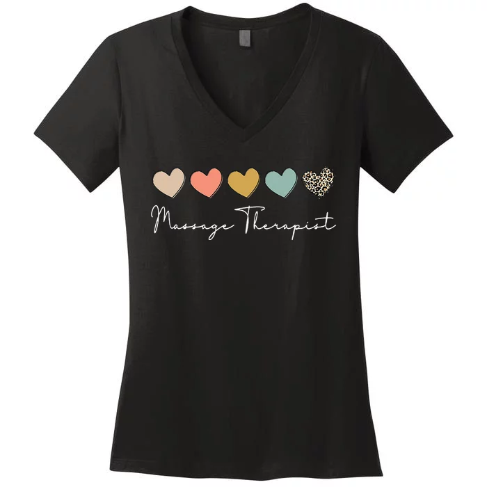 Massage Therapist Massage Therapy Massager Appreciation Women's V-Neck T-Shirt