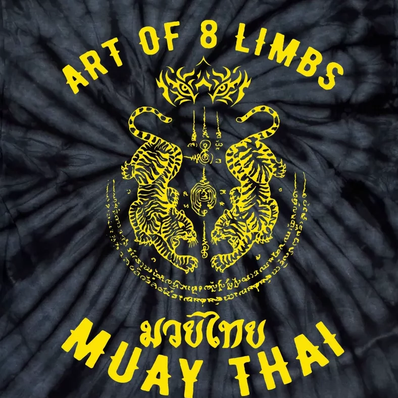 Muay Thai MMA Tiger Street fight Muay Thai Kickboxing Tie-Dye T-Shirt