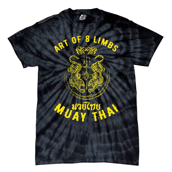 Muay Thai MMA Tiger Street fight Muay Thai Kickboxing Tie-Dye T-Shirt