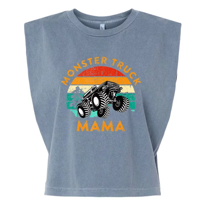 Monster Truck Mama Retro Vintage Style Monster Truck Garment-Dyed Women's Muscle Tee