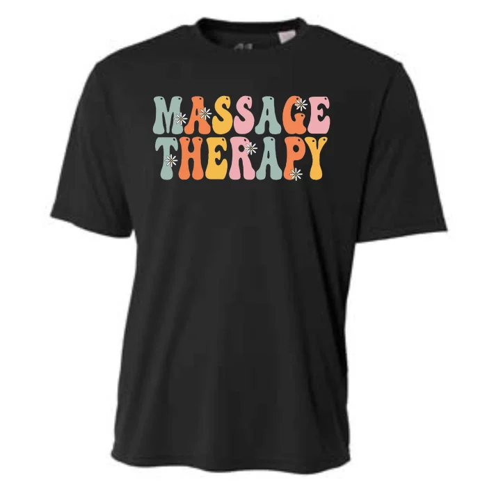 Massage Therapist Massage Therapy retro Groovy Vintage Cooling Performance Crew T-Shirt