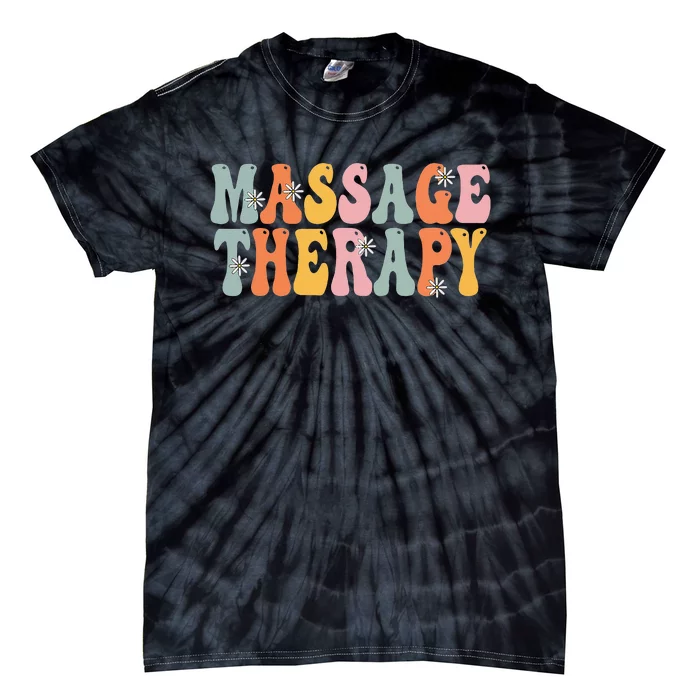 Massage Therapist Massage Therapy retro Groovy Vintage Tie-Dye T-Shirt