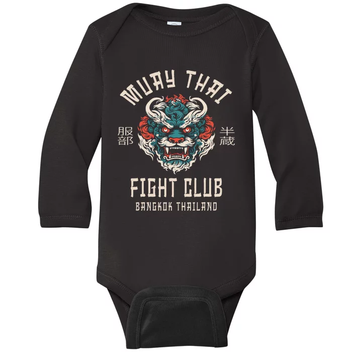 Muay Thai Baby Long Sleeve Bodysuit