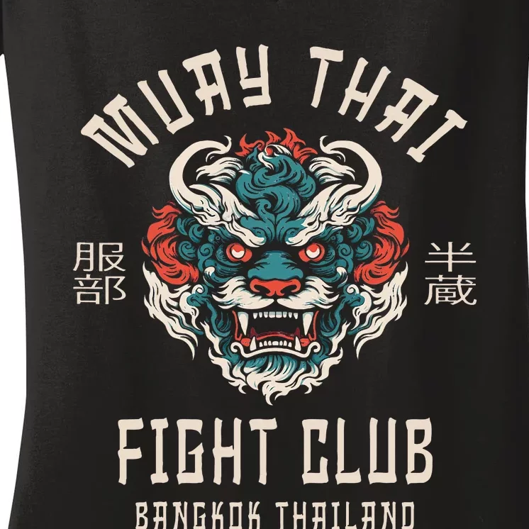 Muay Thai Women's V-Neck T-Shirt