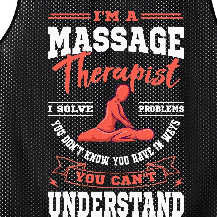 Massage Therapist Masseuse Masseur Therapy Body Treatment Mesh Reversible Basketball Jersey Tank