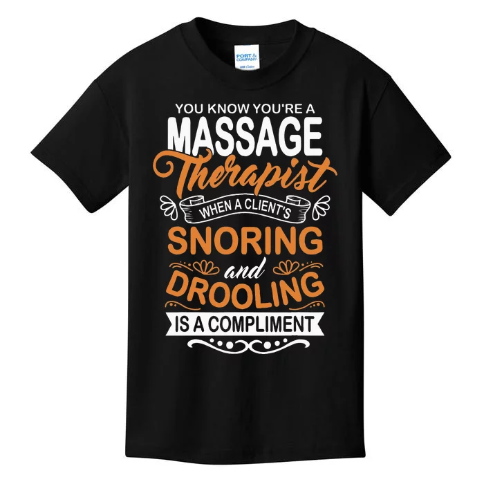 Massage Therapist Masseur Masseuse Body Treatment Therapy Kids T-Shirt