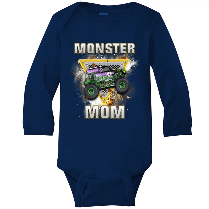 Monster Truck Mom Monster Truck Are My Jam Truck Lovers Baby Long Sleeve Bodysuit