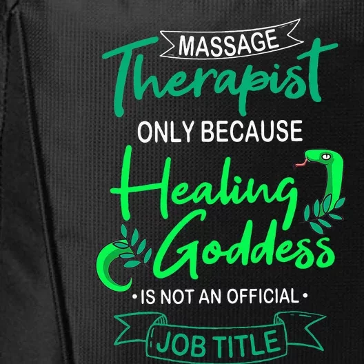 Massage Therapist Masseur Masseuse Therapy Body Treatment City Backpack