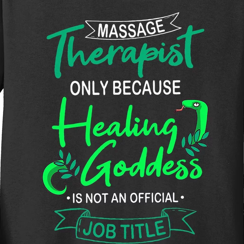 Massage Therapist Masseur Masseuse Therapy Body Treatment Kids Long Sleeve Shirt