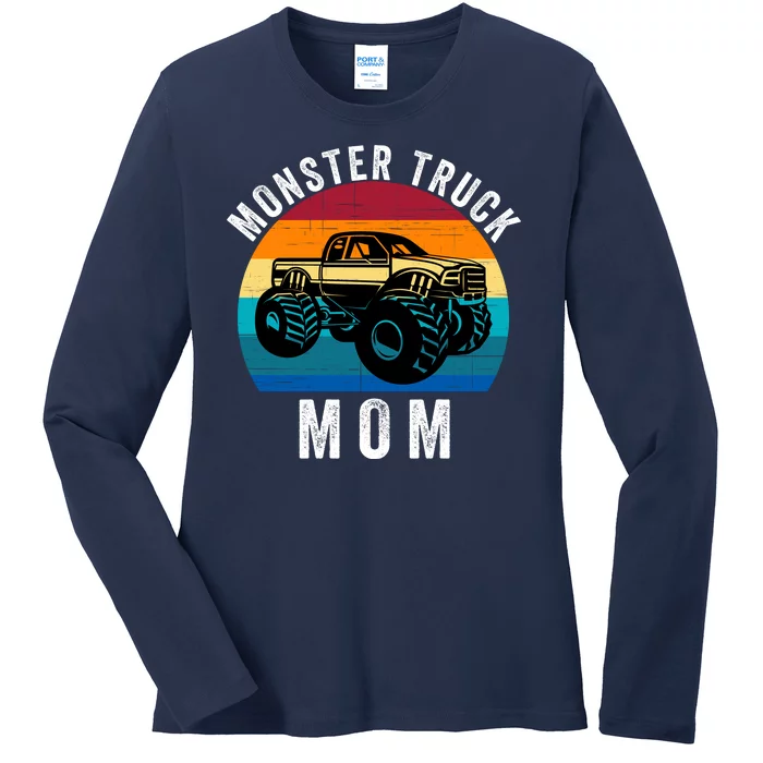 Monster Trucks Mom MotherS Day Moms Love Monster Trucks Too Monster Truck Fan Ladies Long Sleeve Shirt