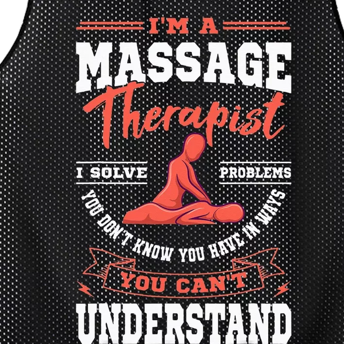 Massage Therapist Masseuse Masseur Therapy Body Treatment Mesh Reversible Basketball Jersey Tank