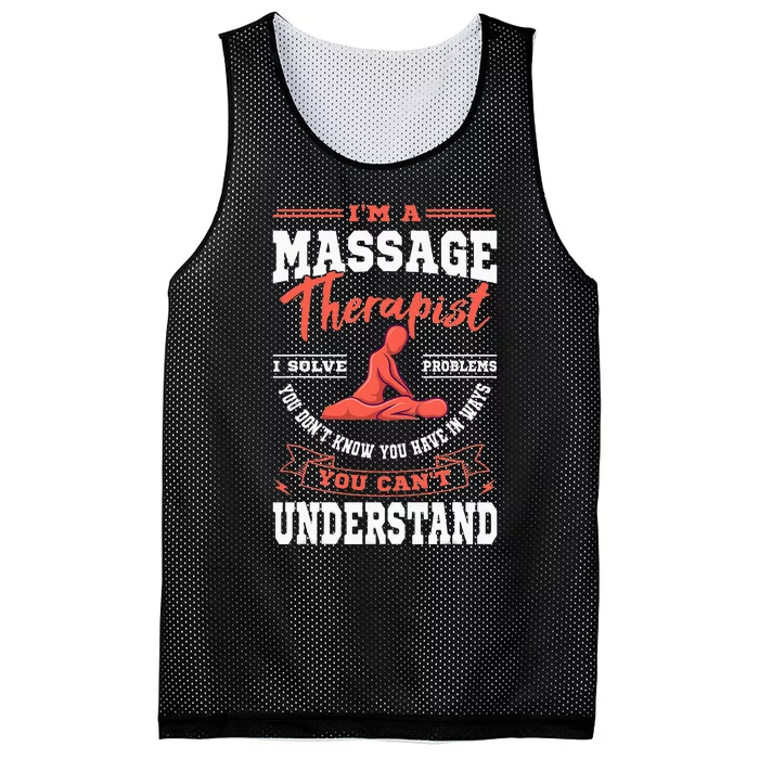 Massage Therapist Masseuse Masseur Therapy Body Treatment Mesh Reversible Basketball Jersey Tank