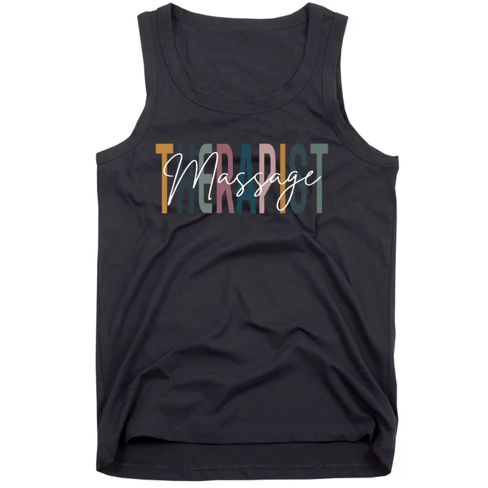 Massage Therapist Multicolor Muscle Therapy Massage Therapy Tank Top