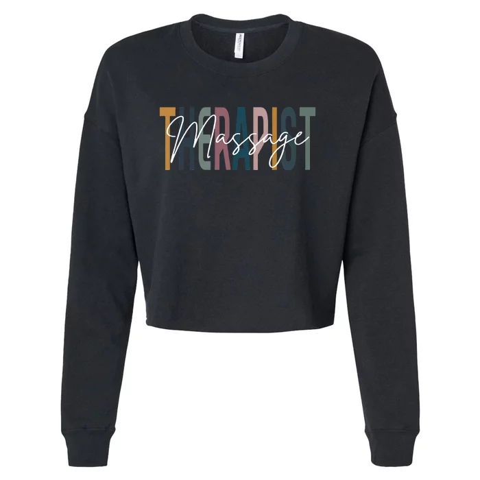 Massage Therapist Multicolor Muscle Therapy Massage Therapy Cropped Pullover Crew