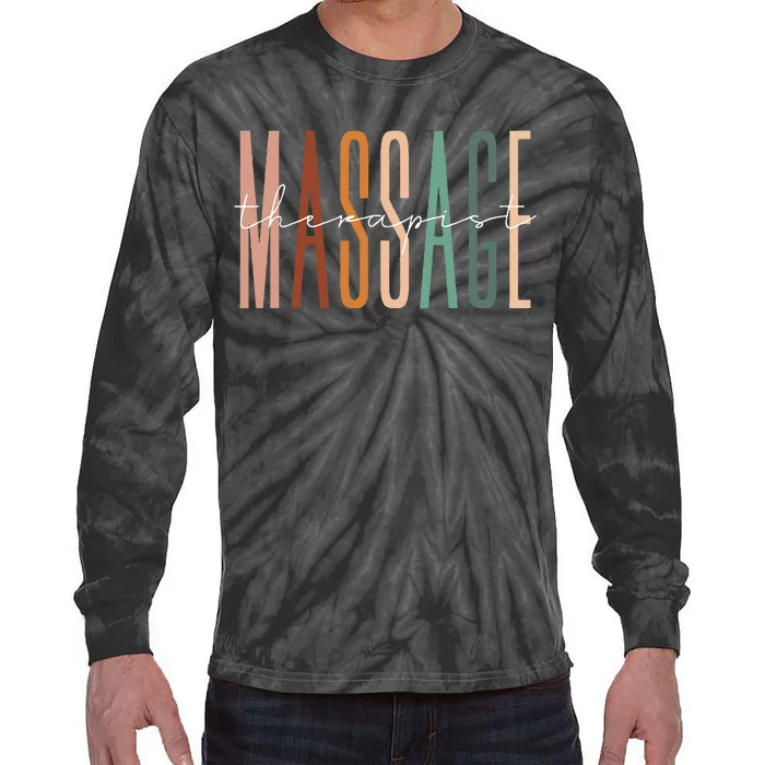 Massage Therapist Muscle Therapy Massage Therapy Squad Tie-Dye Long Sleeve Shirt