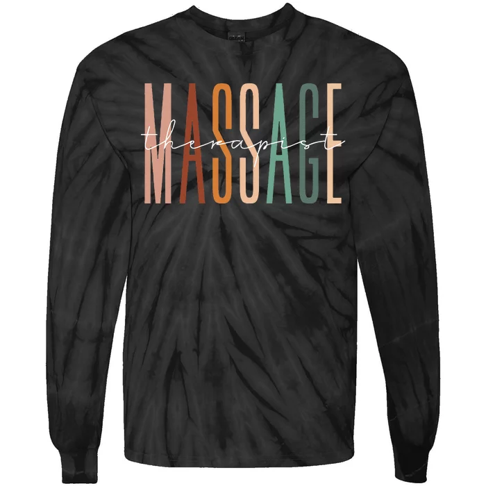 Massage Therapist Muscle Therapy Massage Therapy Squad Tie-Dye Long Sleeve Shirt