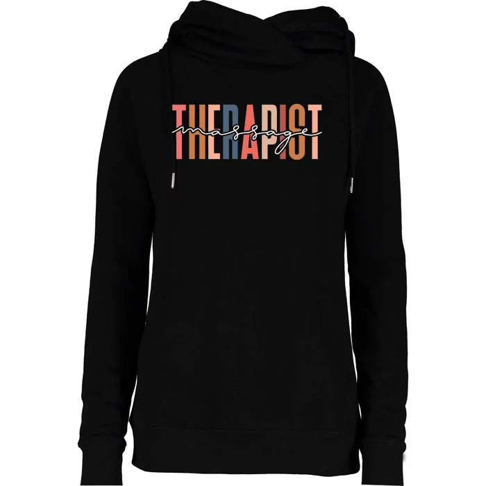 Massage Therapist Muscle Therapy Massage Therapy Squad Womens Funnel Neck Pullover Hood