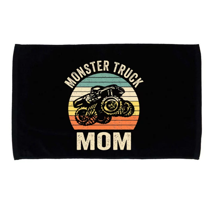 Monster Truck Mom Retro Vintage Monster Truck Microfiber Hand Towel