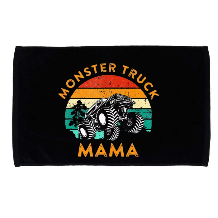 Monster Truck Mama Retro Vintage Style Monster Truck Microfiber Hand Towel