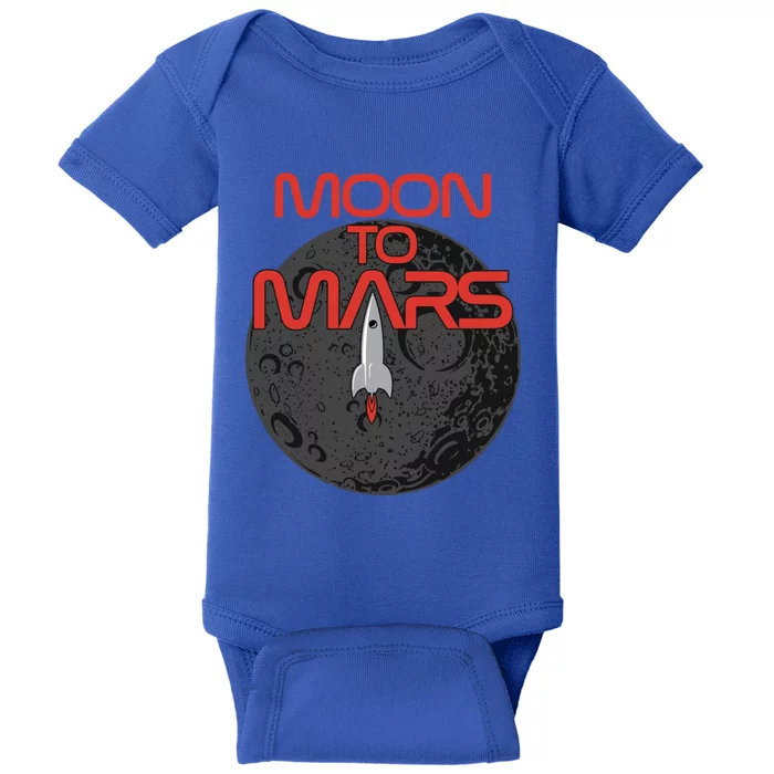 Moon To Mars Space Ship Rocket Mother Earth Explore Planets Gift Baby Bodysuit