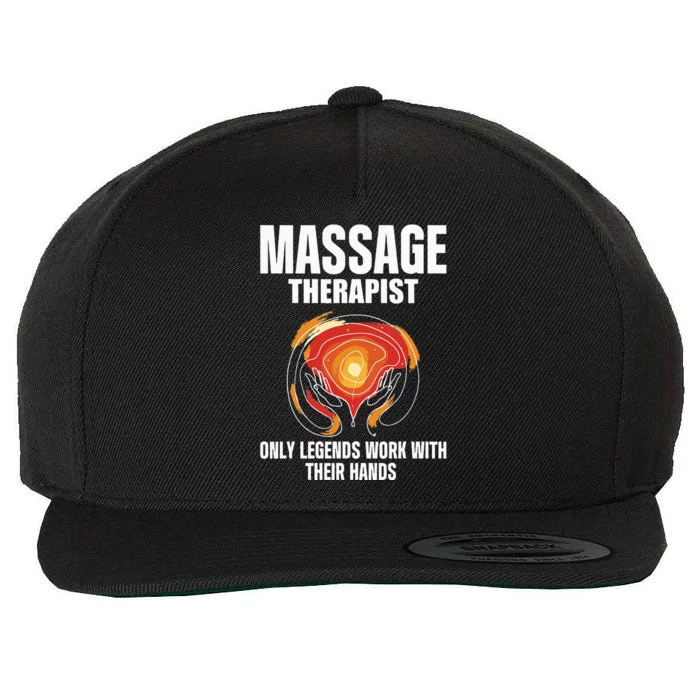 Massage Therapist Wool Snapback Cap