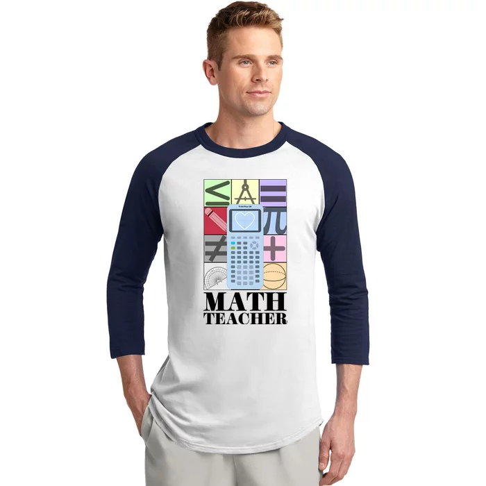 Math Teacher Baseball Sleeve Shirt