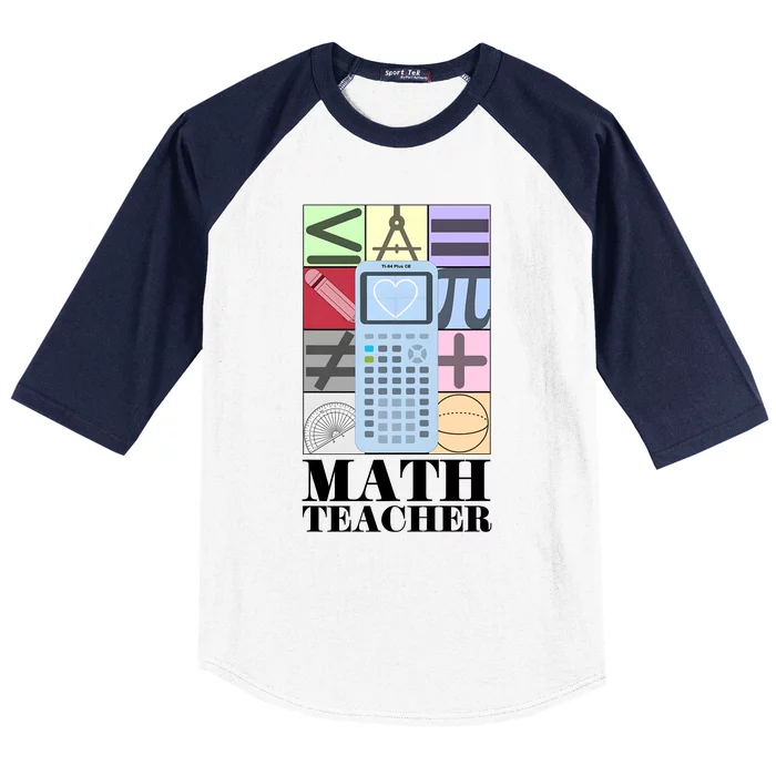 Math Teacher Baseball Sleeve Shirt