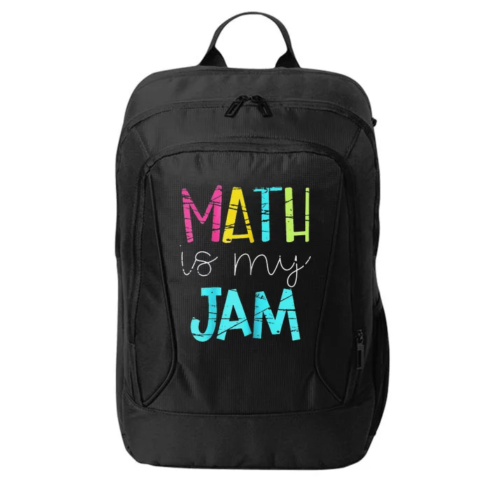 Math Teacher Math is My Jam funny Valentine's Day City Backpack