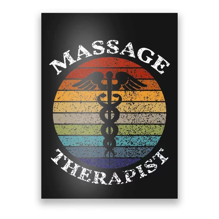 Massage Therapy Massage Therapist Vintage Sunset Gifts Poster