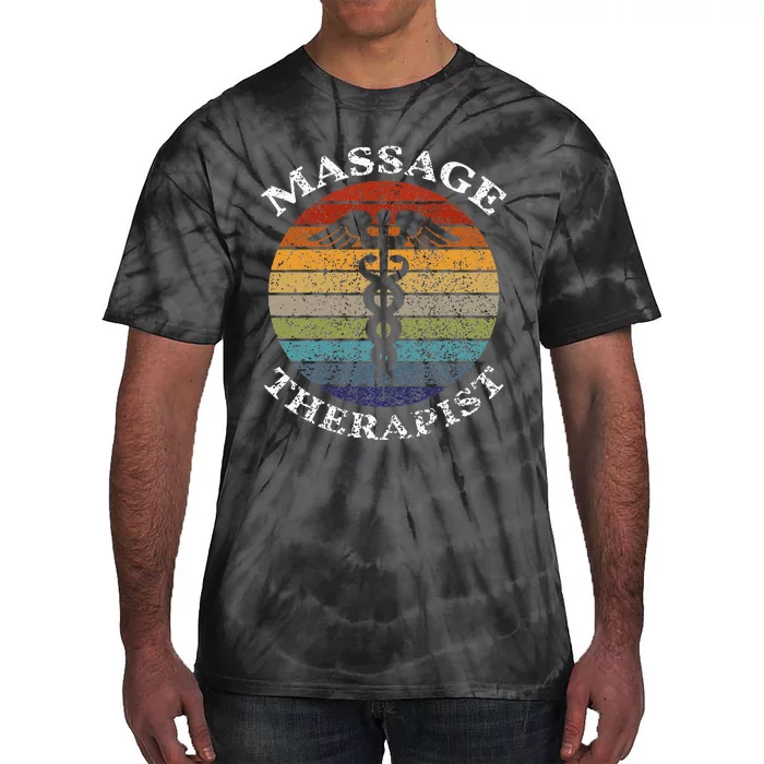 Massage Therapy Massage Therapist Vintage Sunset Gifts Tie-Dye T-Shirt