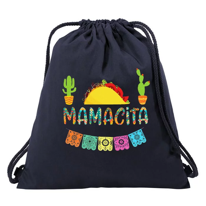 Mamacita Taco Mexican Fiesta Cactus Cinco De Mayo Gift Drawstring Bag