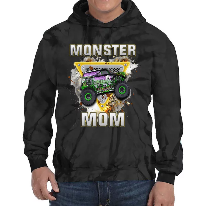 Monster Truck Mom Monster Truck Are My Jam Tie Dye Hoodie