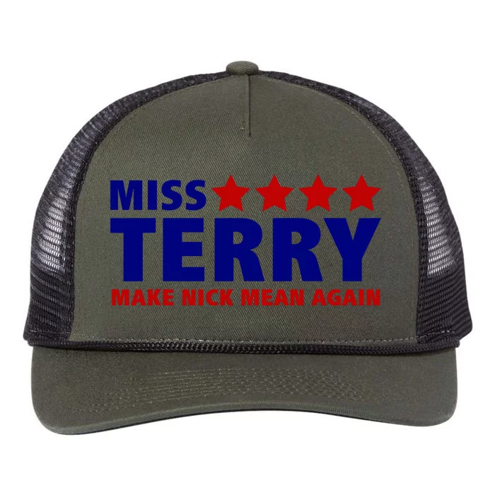 Miss Terry Make Nick Mean Again Retro Rope Trucker Hat Cap