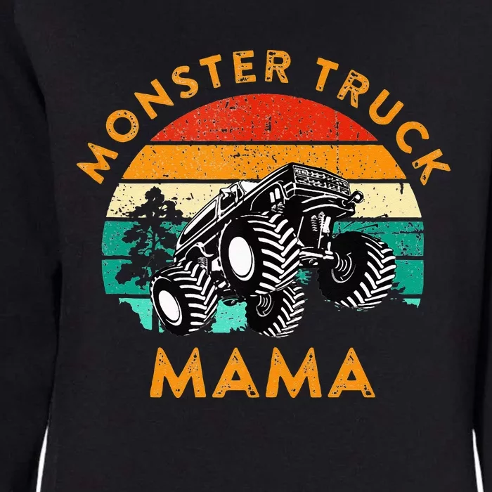 Monster Truck Mama Retro Vintage Style Monster Truck Womens California Wash Sweatshirt