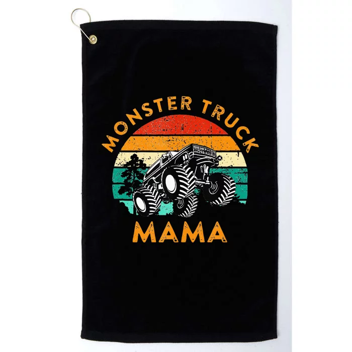 Monster Truck Mama Retro Vintage Style Monster Truck Platinum Collection Golf Towel