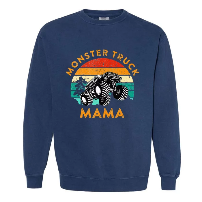 Monster Truck Mama Retro Vintage Style Monster Truck Garment-Dyed Sweatshirt