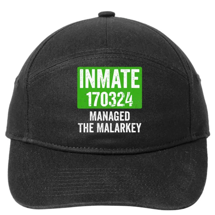 Managed The Malarkey Inmate St Patricks Day 7-Panel Snapback Hat