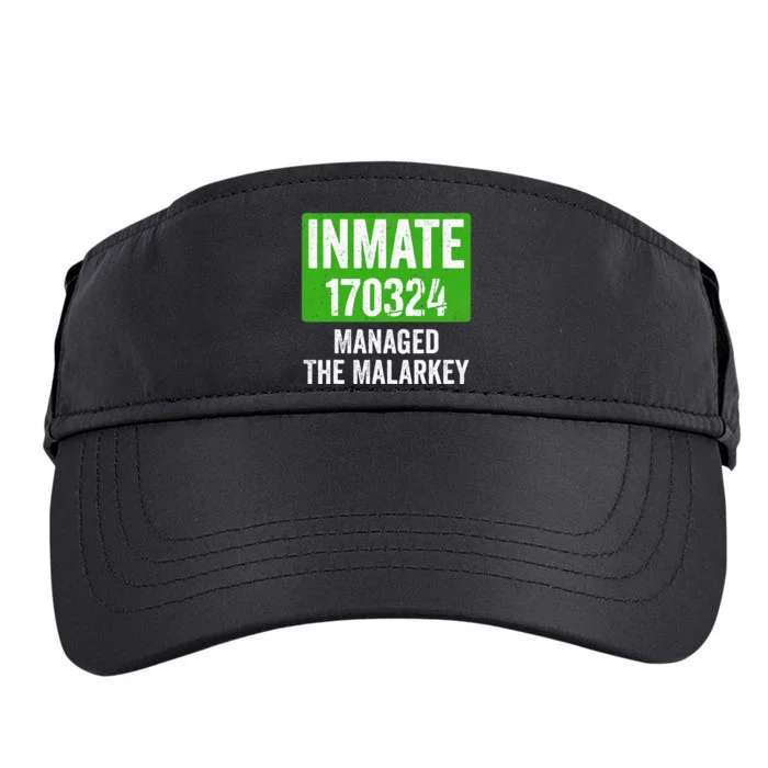 Managed The Malarkey Inmate St Patricks Day Adult Drive Performance Visor