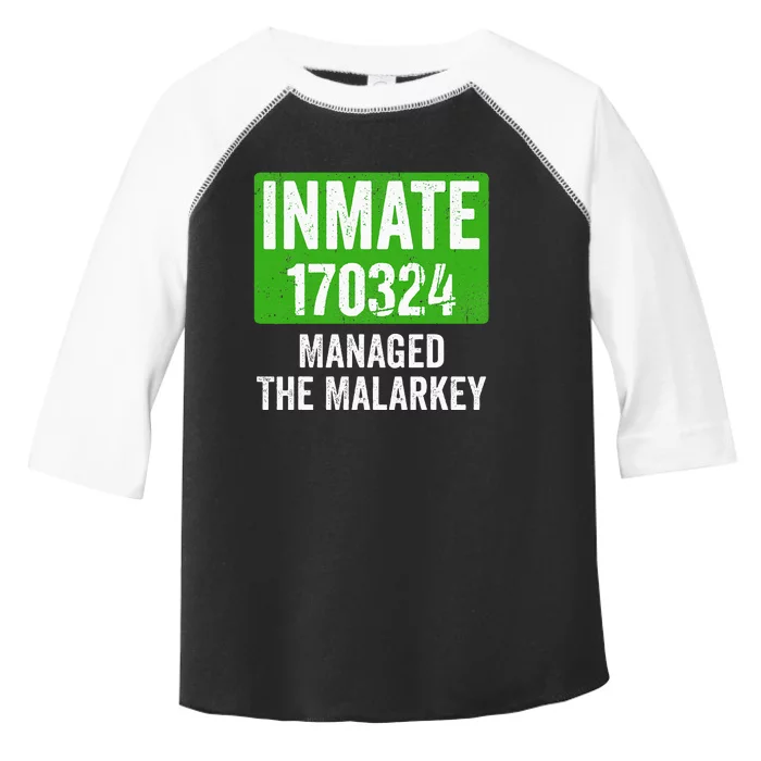 Managed The Malarkey Inmate St Patricks Day Toddler Fine Jersey T-Shirt