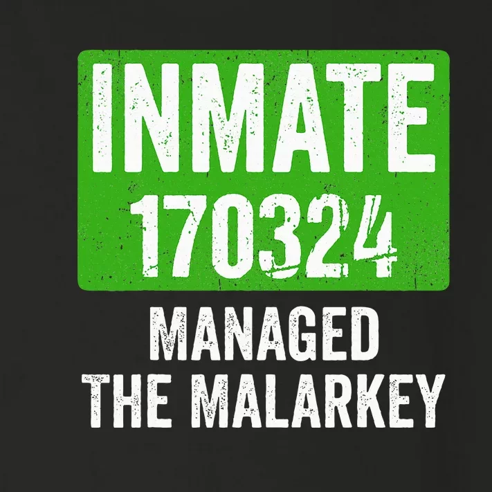 Managed The Malarkey Inmate St Patricks Day Toddler Long Sleeve Shirt