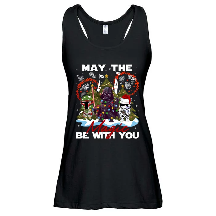 May The Magic Be With You Merry Christmas Ladies Essential Flowy Tank