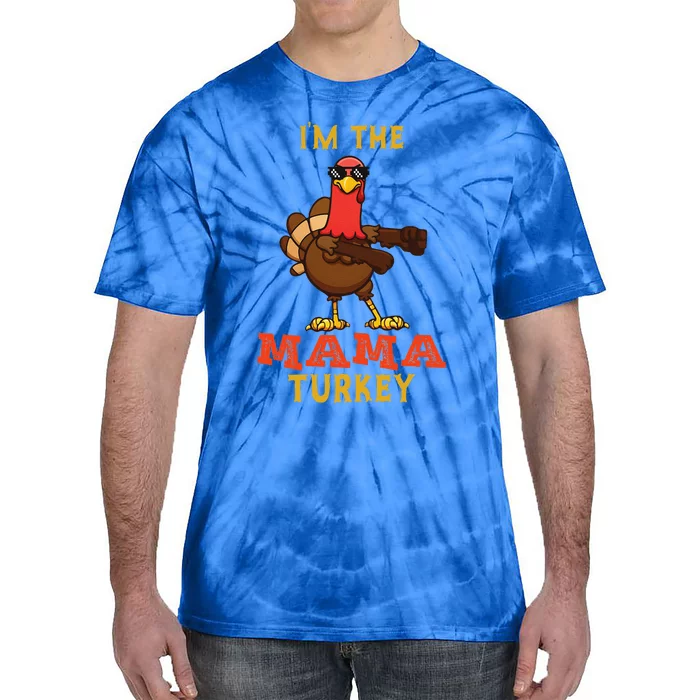 Mama Turkey Matching Family Group Thanksgiving Gifts Tie-Dye T-Shirt