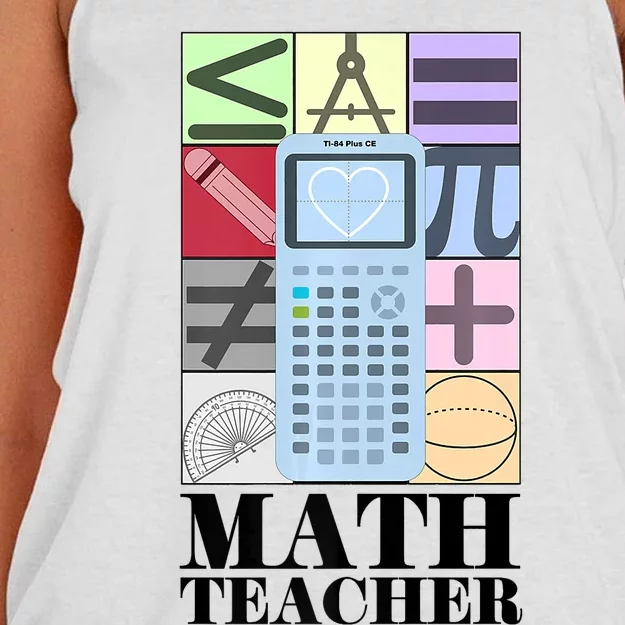 Math Teacher Women's Knotted Racerback Tank