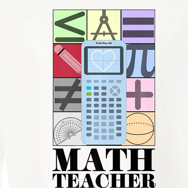 Math Teacher Cropped Pullover Crew