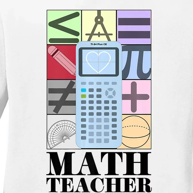 Math Teacher Ladies Long Sleeve Shirt