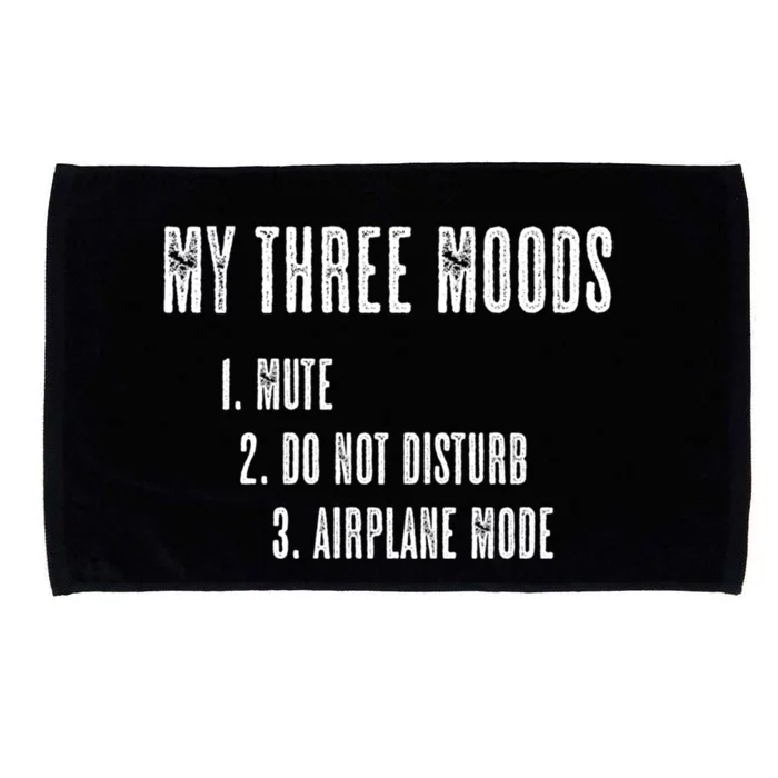 My Three Moods Mute Do Not Disturb Airplane Mode Gift Microfiber Hand Towel