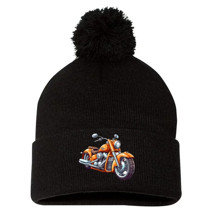 Motorbike T Motorbikes For New Rider Motorcycle Pom Pom 12in Knit Beanie